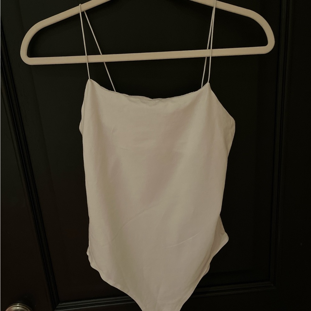 Elegant White Spaghetti Strap Top
